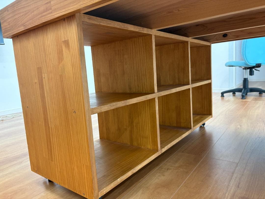 大型テーブル（ホワイトボード天板＆収納棚付き）247 × 126 × 72