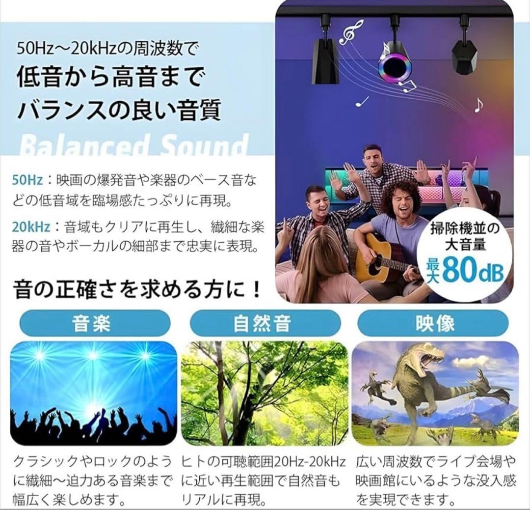 【2台セット】bluetooth スピーカー ライティングレール12W リモコン