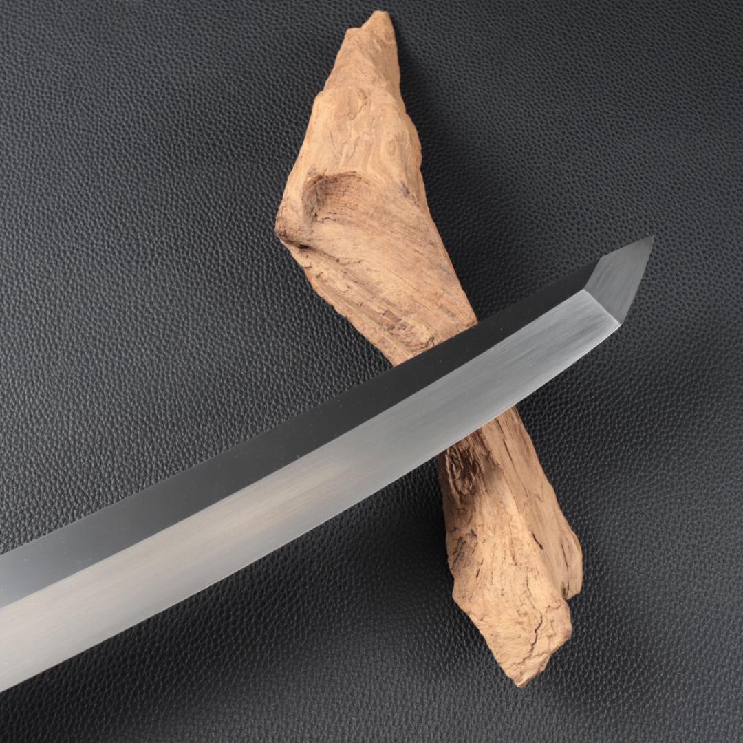 10968鬼反り先丸包丁尺二鏡面仕上げ刺身包丁 刃は究極の切れ味黒檀黒