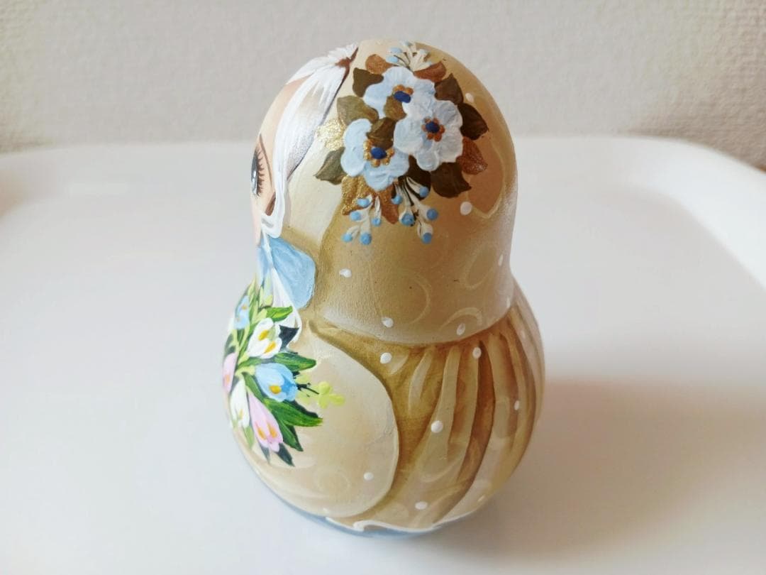 【CBT122】9cm級 おきあがりこぼし(大) スベトラーナ　黒猫ちゃん