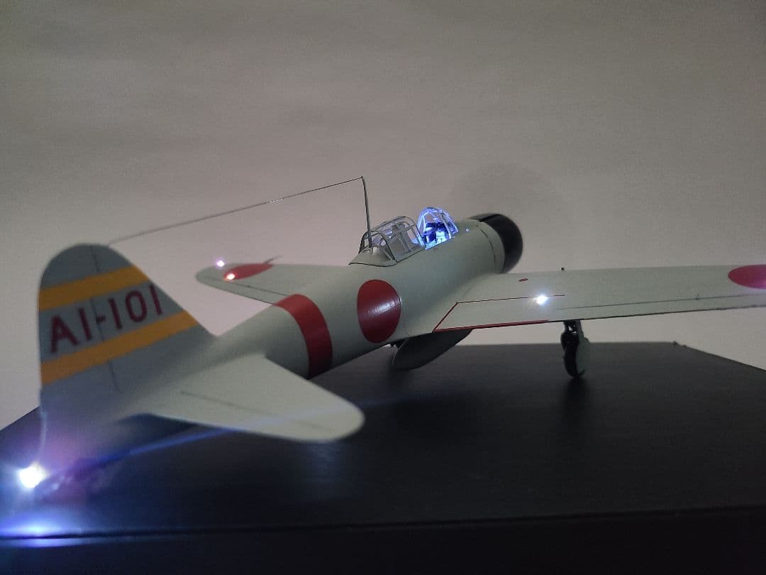 空母 赤城 搭載機 零式艦上戦闘機21型 リアルモーターライズ完成品