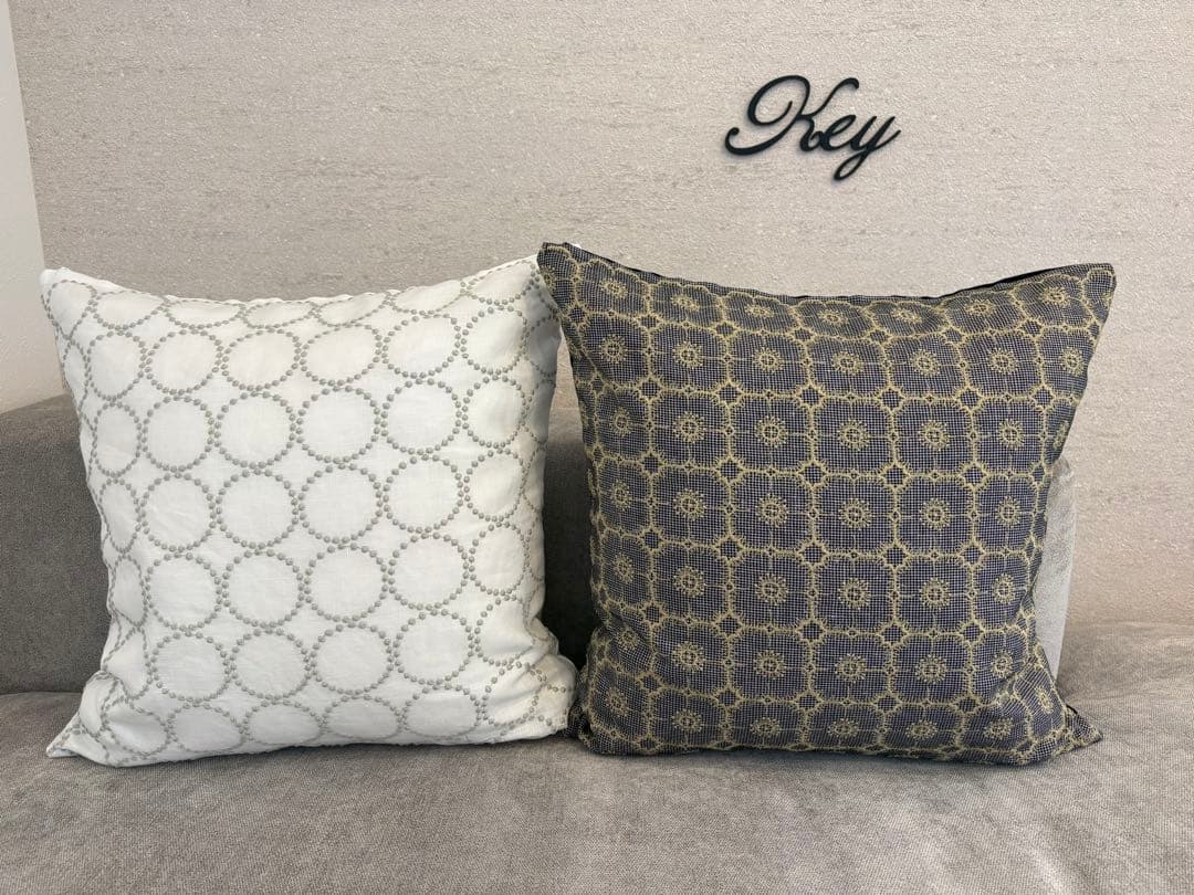 ミナペルホネン　ハンドメイドクッションカバー★タンバリンホワイトxミント