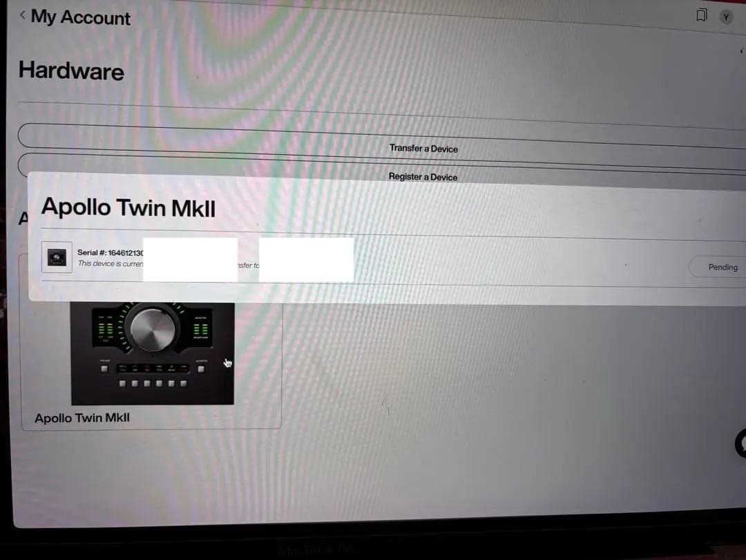 【譲渡設定済み】UAD APOLLO TWIN MKII SOLO +備品