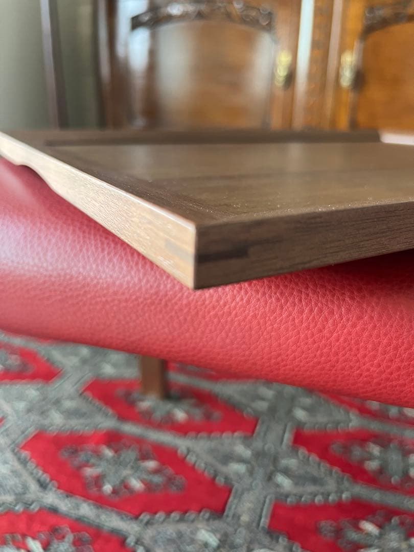 《新品未使用》ウォールナット　ランチョントレー　クサマトレイ　木製　ブラウン　盆