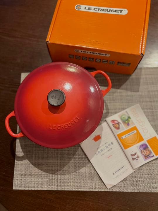 新品未使用ルクルーゼ マルミット22cm LE CREUSET チェリーレッド