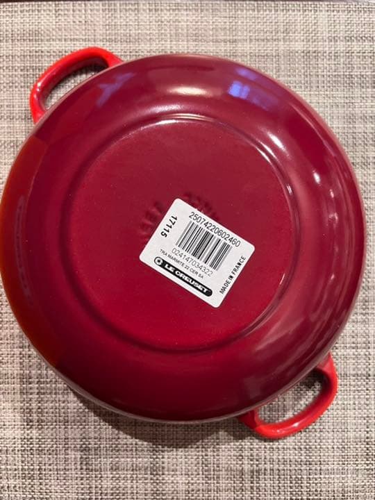 新品未使用ルクルーゼ マルミット22cm LE CREUSET チェリーレッド