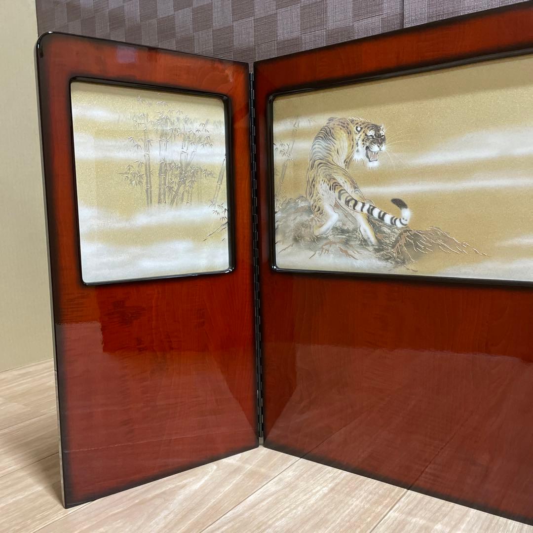 五月人形　端午の節句　屏風18号 竹に虎　トラ