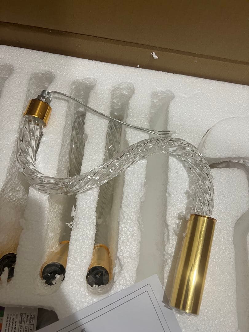 3色LED電球付き クラシックシャンデリア 6灯 ゴールド