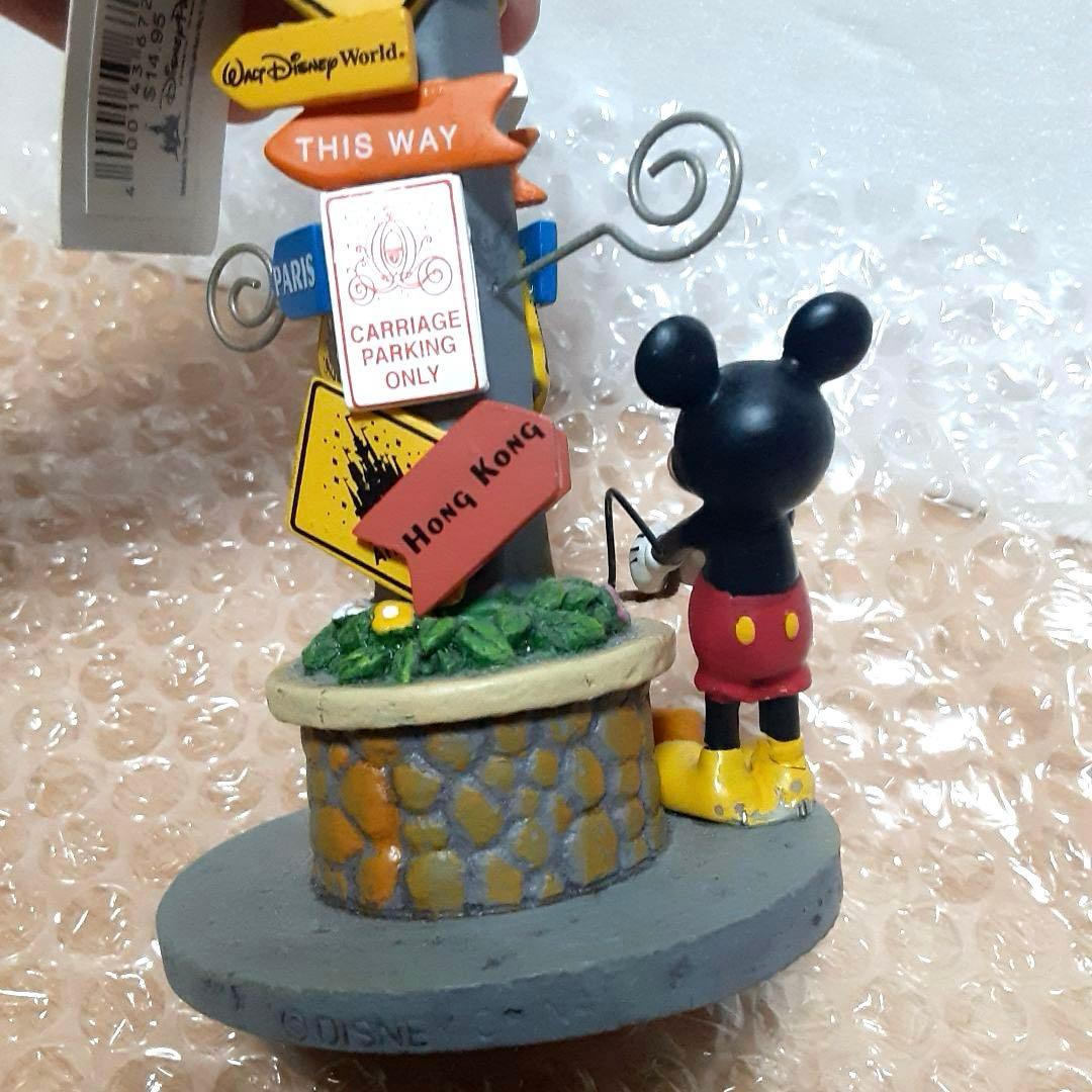 レア　WDW購入　写真立て　ディズニー　ミッキー 標識　プルート フィギュア