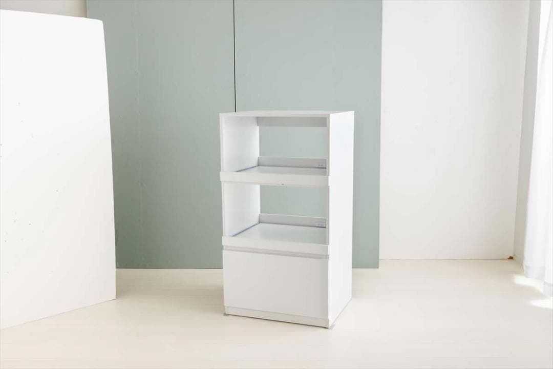 【送料無料】レンジ台 キッチン収納 ラック コンセント付き ストーン調