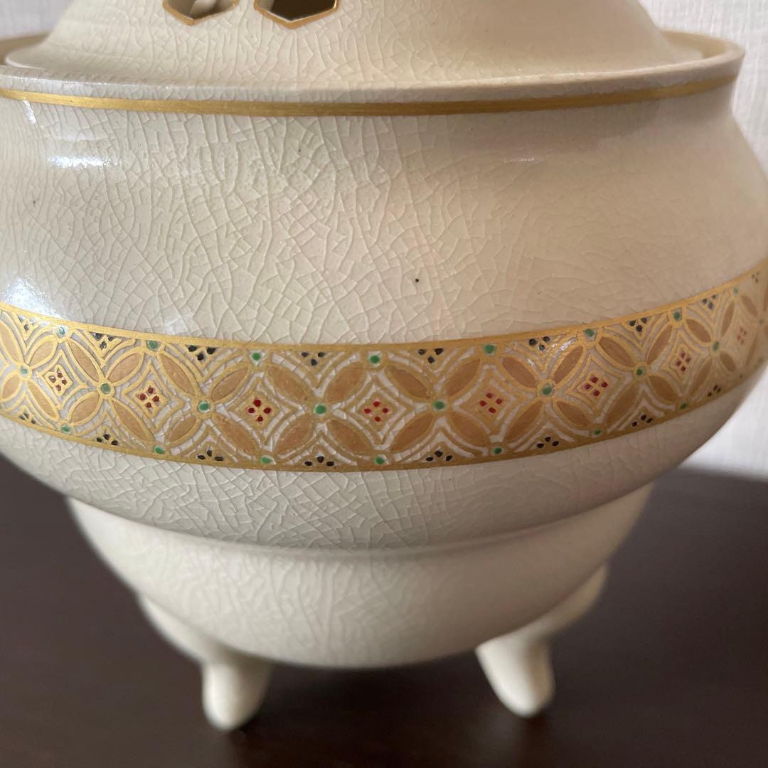 香炉《新品　未使用》薩摩焼　 十四代 沈壽官 作　桐箱付き　金彩豪華な作品