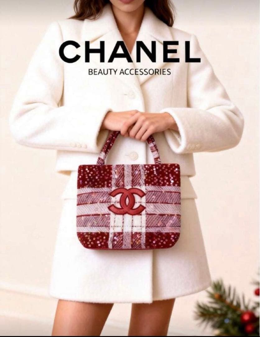 CHANEL トートバッグ シャネルノベルティ　バッグ　ショルダーバッグ　赤