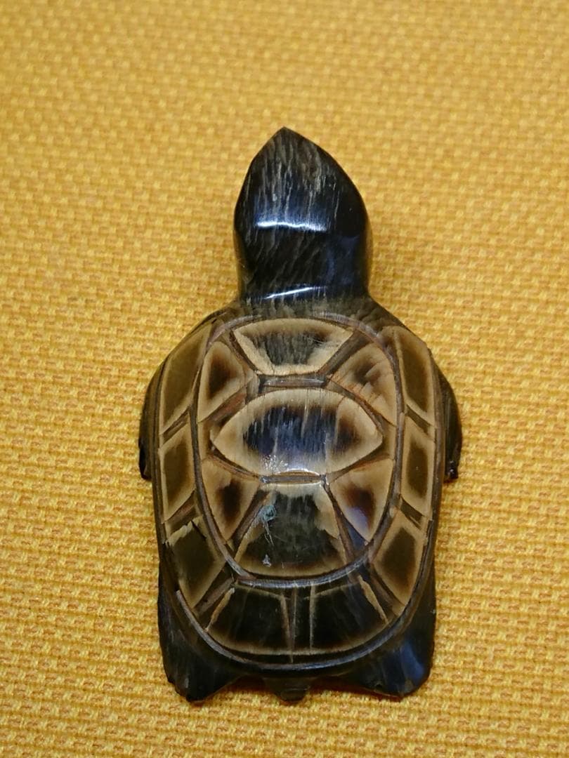 【美品】ビンテージ　カメ　亀　角材　置物　インテリア　工芸品　美術品　A1623