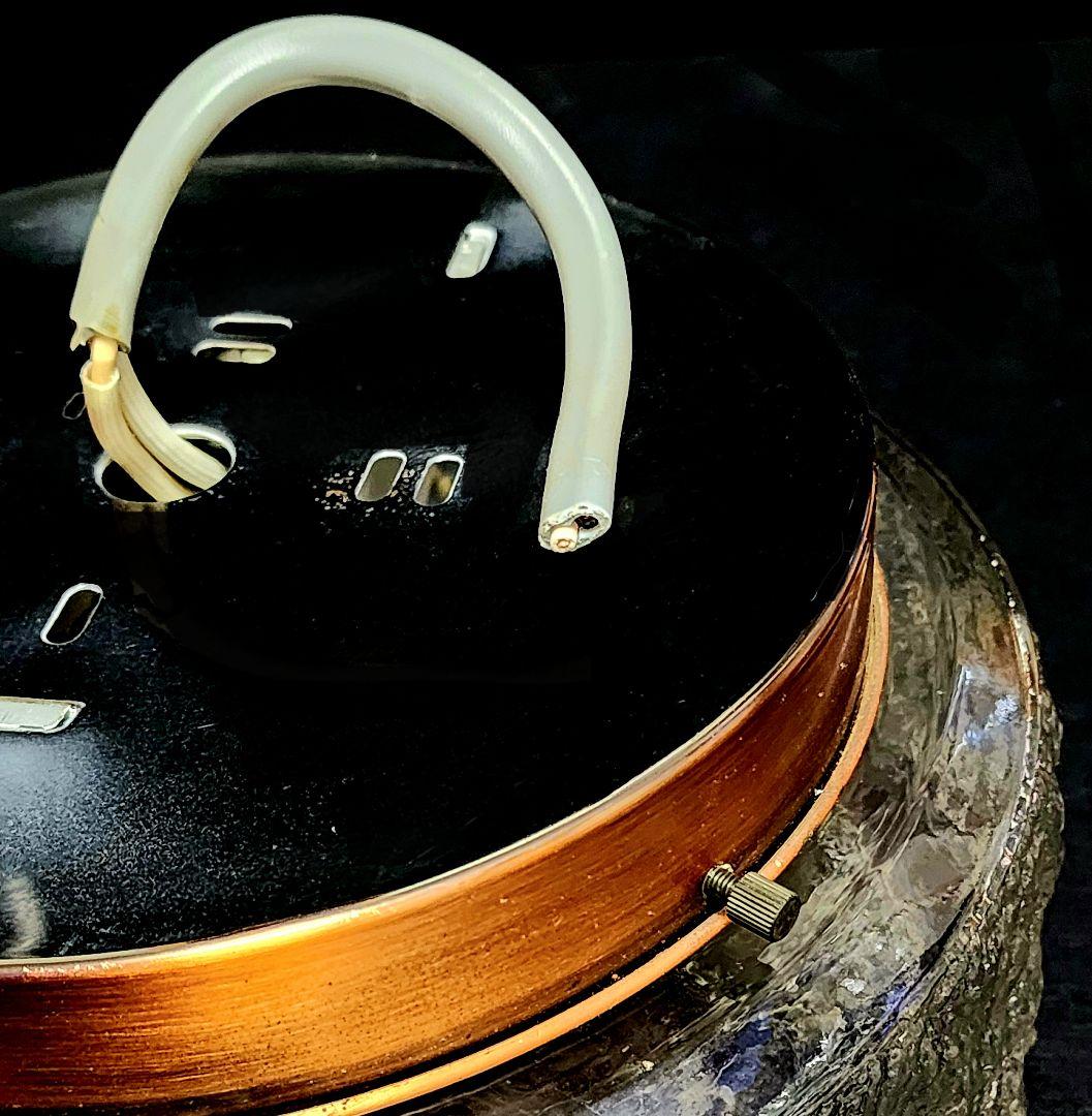 【昭和レトロ】ガラス製照明_波打ち