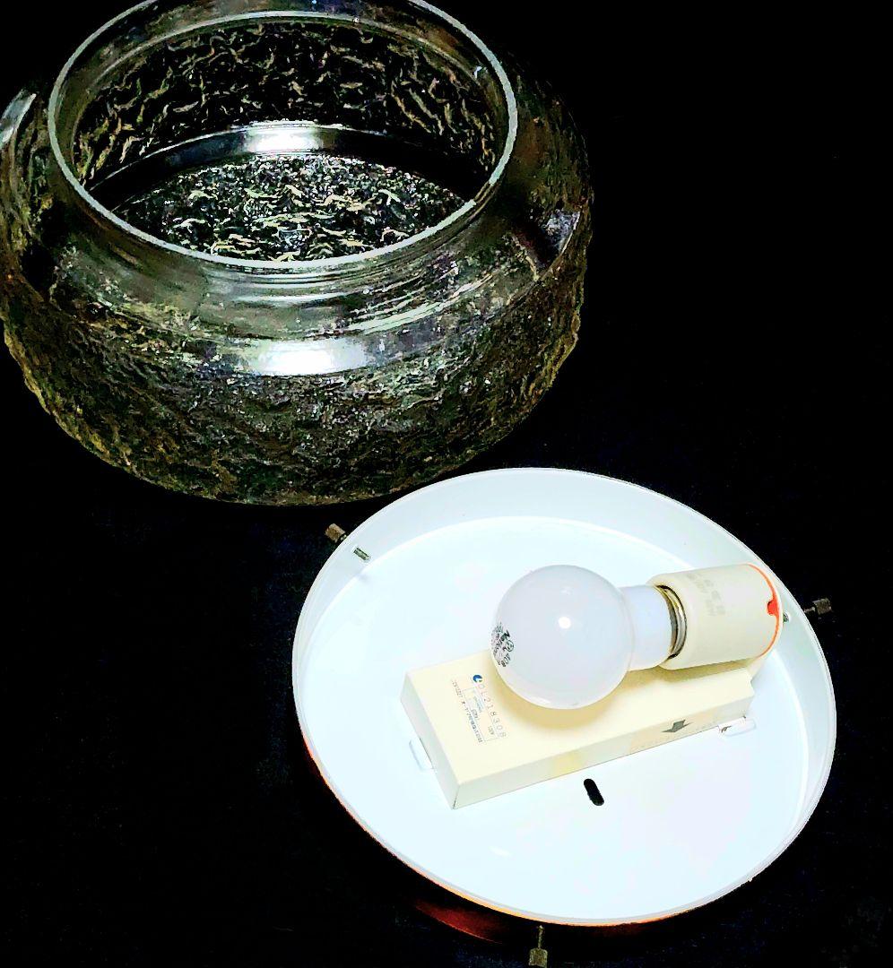 【昭和レトロ】ガラス製照明_波打ち