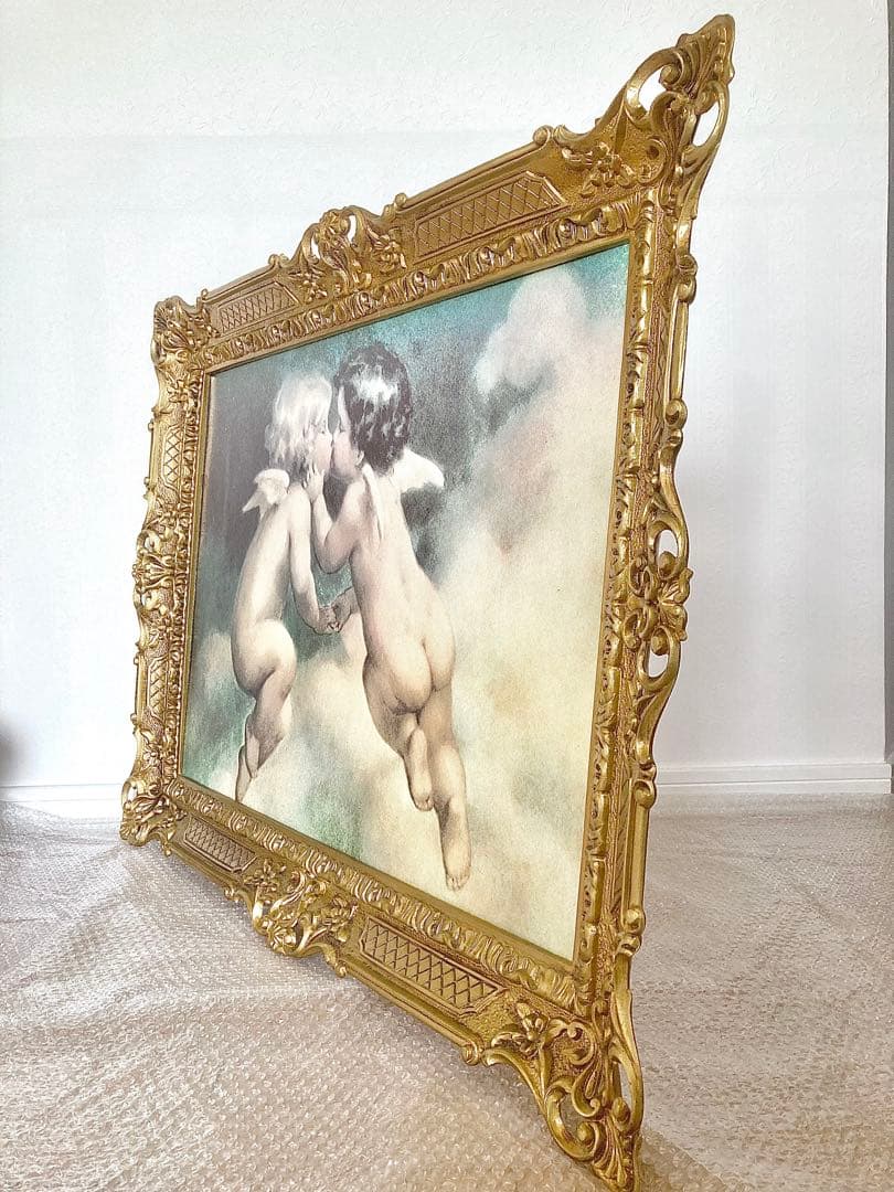 限定セール中！ ◆アンティーク 額 天使 エンジェル 絵画 アート 額縁