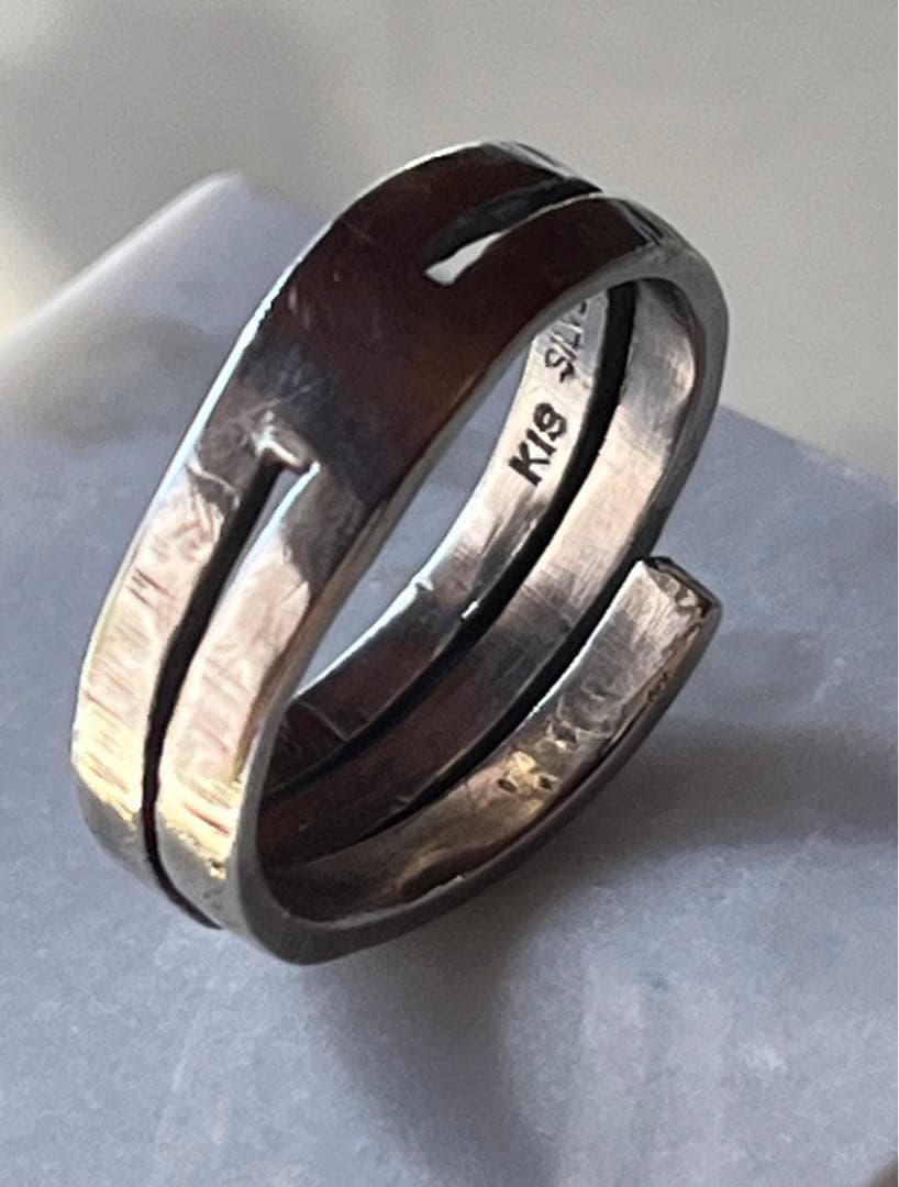 京都【俄】Ｋ１８.silver925コンビリング