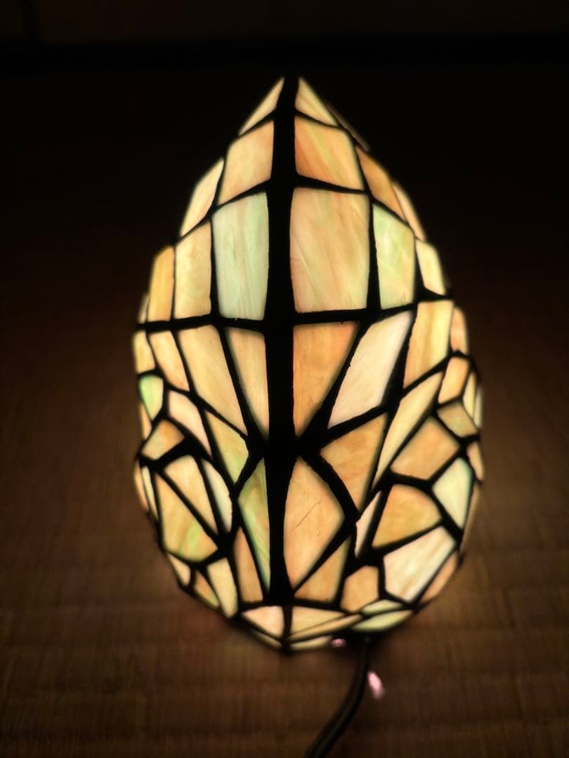 珍品 レア ハリネズミ ステンドグラス ランプ