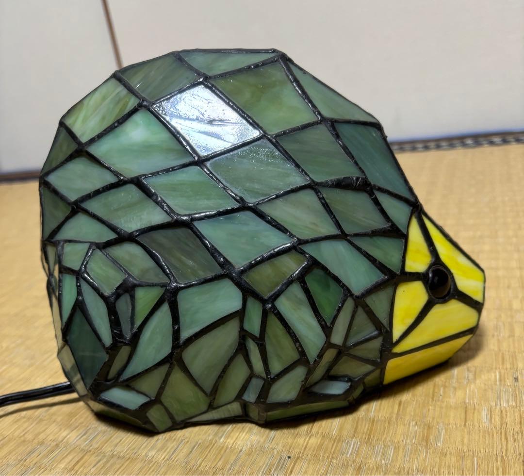 珍品 レア ハリネズミ ステンドグラス ランプ