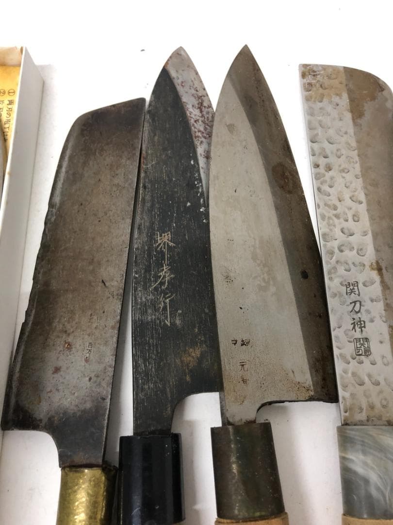 10.141-70 ▲ 包丁 大量 まとめ売り 13点 堺景虎 堺孝行 錆びあり