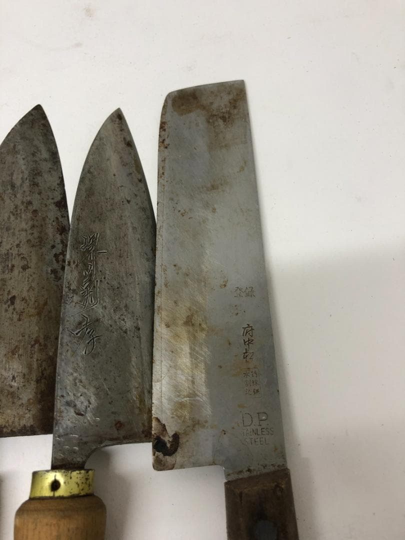 10.141-70 ▲ 包丁 大量 まとめ売り 13点 堺景虎 堺孝行 錆びあり