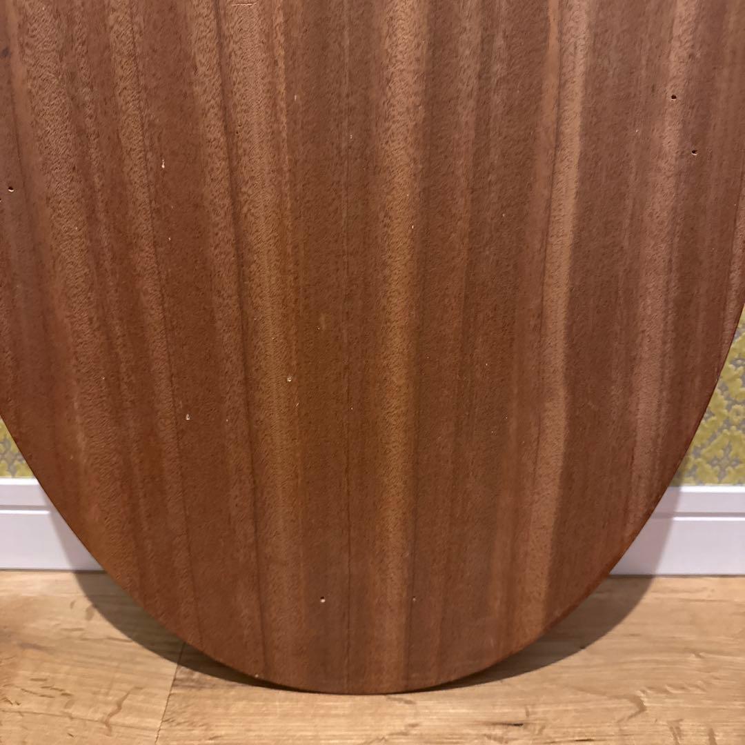 イギリスアンティーク チーク材 オーバル ウォールミラー　ミッドセンチュリー