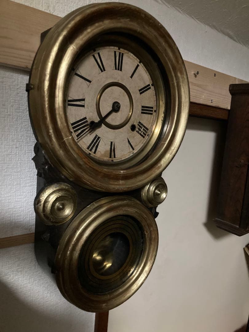 精工舎 柳島工場製 四つ玉ダルマ柱時計 稼働中
