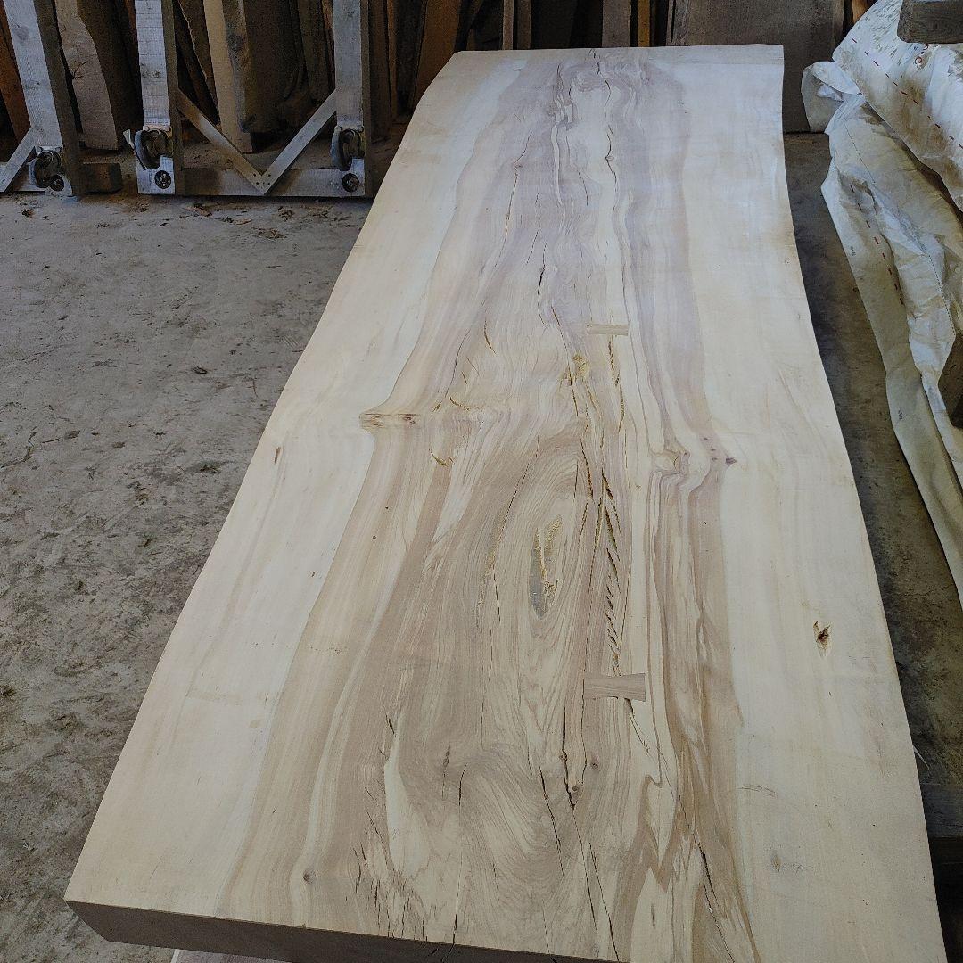 送料込み　一枚板　カツラ　無垢材　天板　テーブル　カウンター DIY　番号60