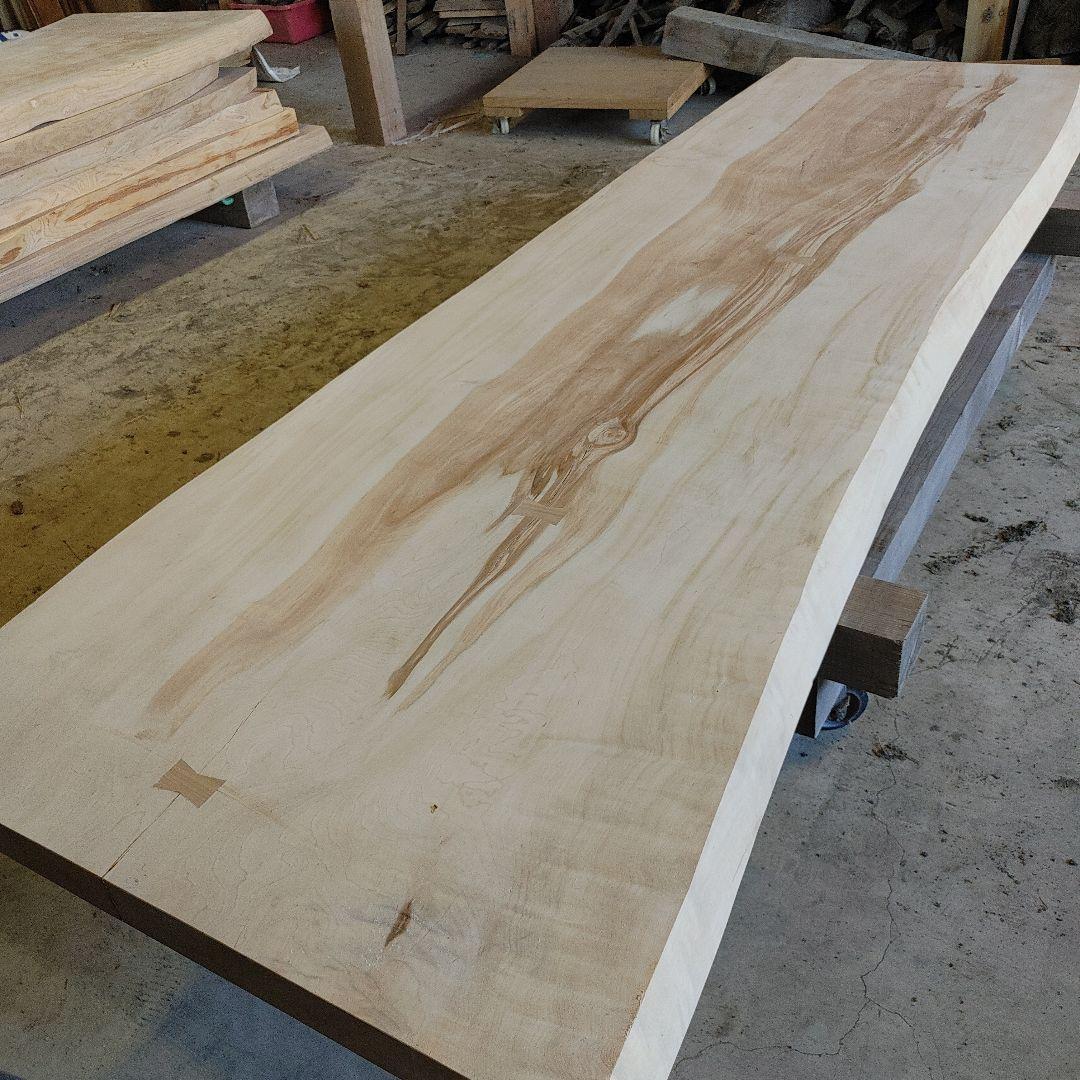 送料込み　一枚板　カツラ　無垢材　天板　テーブル　カウンター DIY　番号60