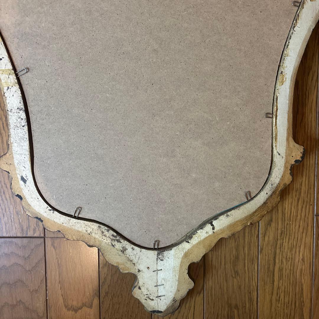 ⚠️特定月末配送　美品イタリア壁掛ミラー　ロココウォール鏡　アンティーク　ゴールド