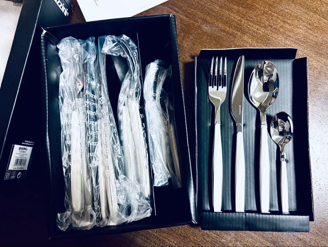 グッチーニ　GUZZINI カトラリー24P MY FUSION ホワイト