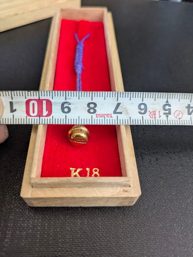 18金　K18　鈴　小槌　根付　2個セット