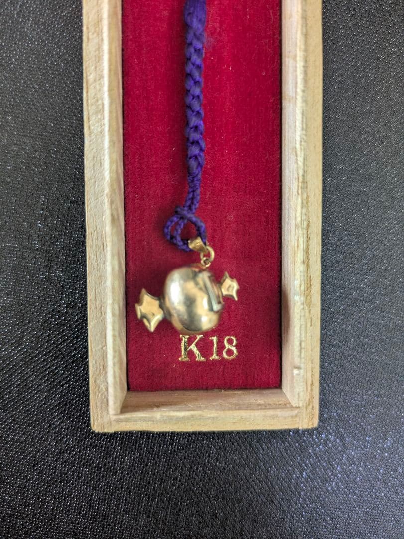 18金　K18　鈴　小槌　根付　2個セット