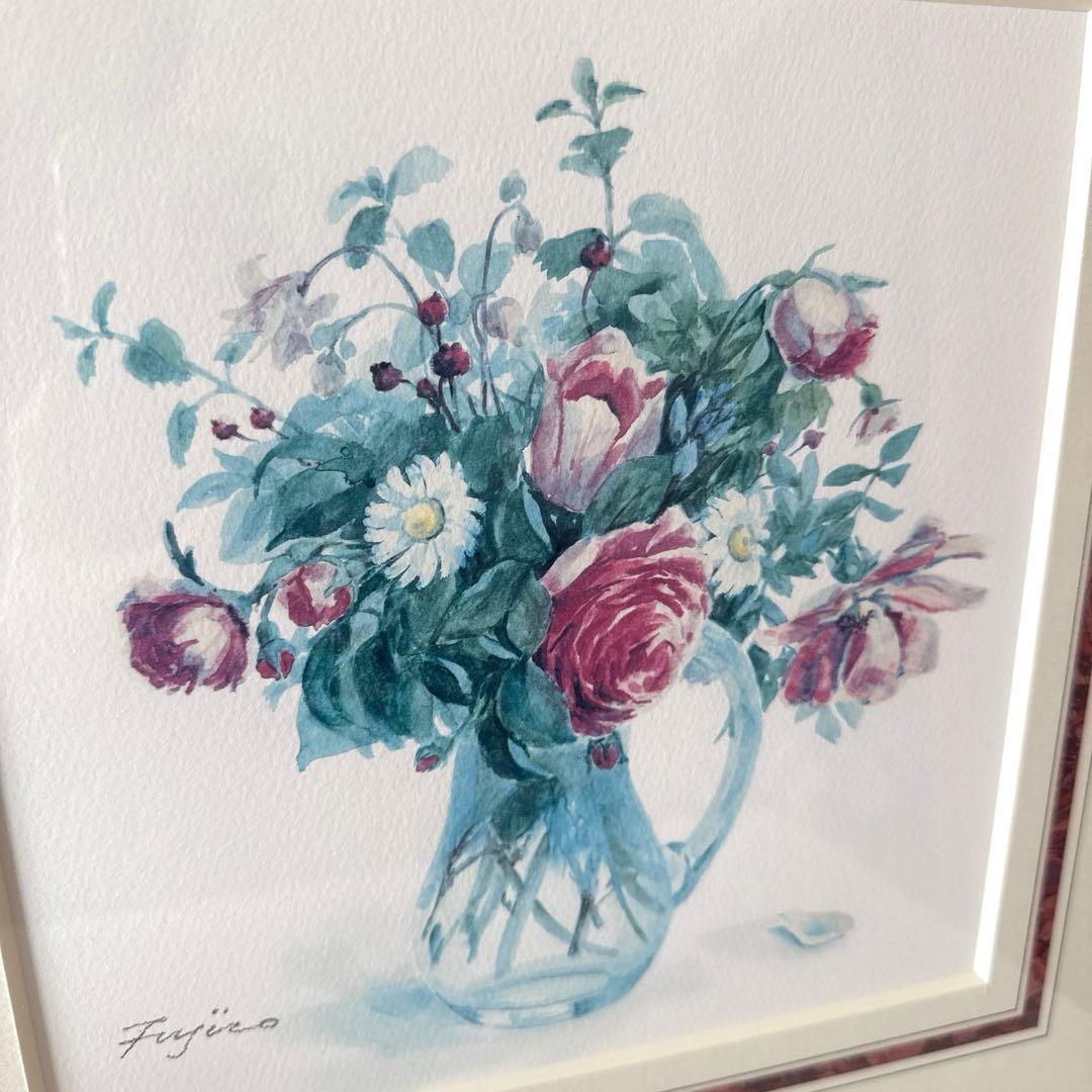 橋本不二子 水彩画 アンティークフレーム - メルカリ