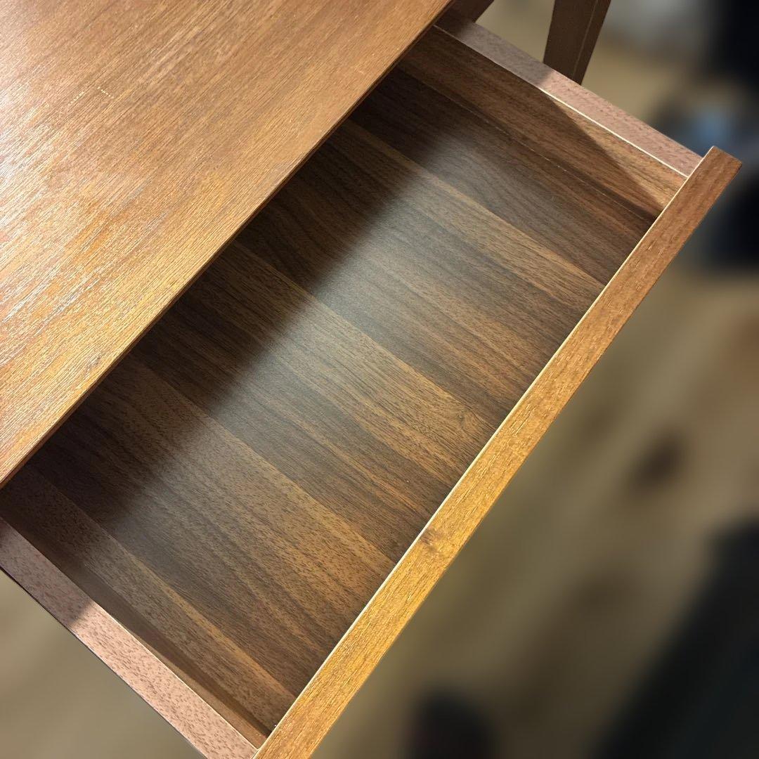 最終値下げ　美品　上質ウォルナット突板 美品デスク 引出付コンソール110cm