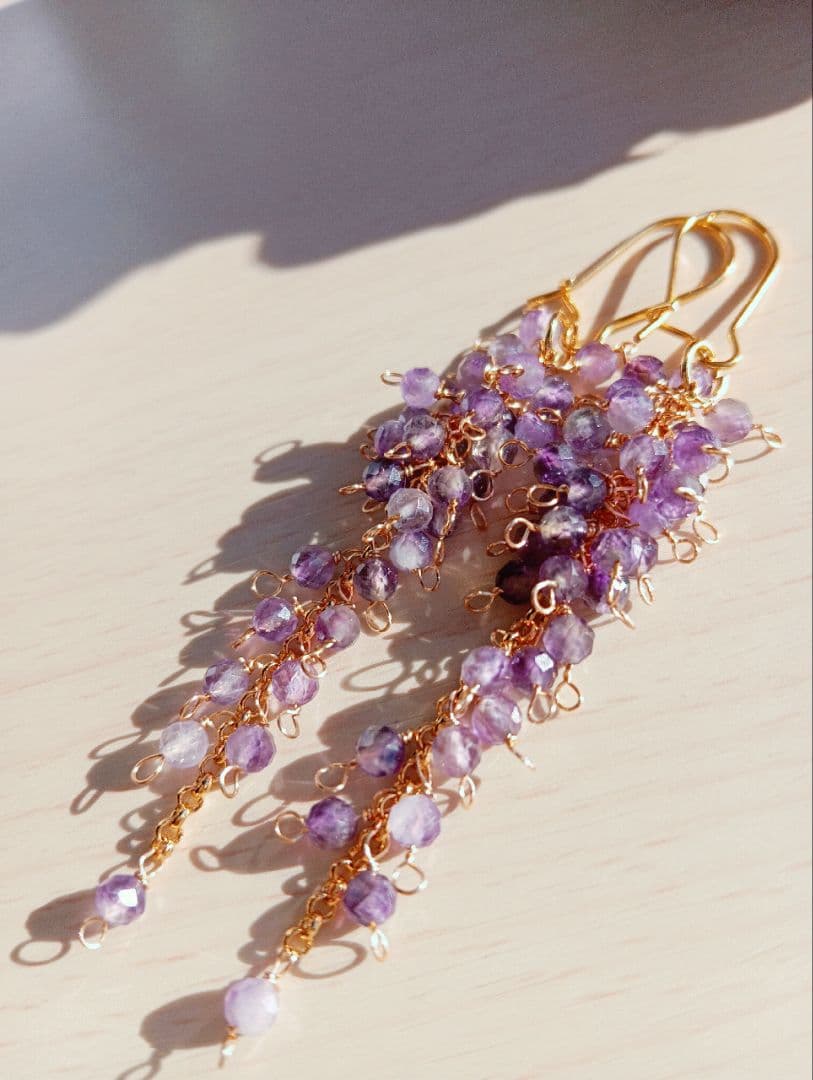 シャララーン♪̆̈アメジストピアス