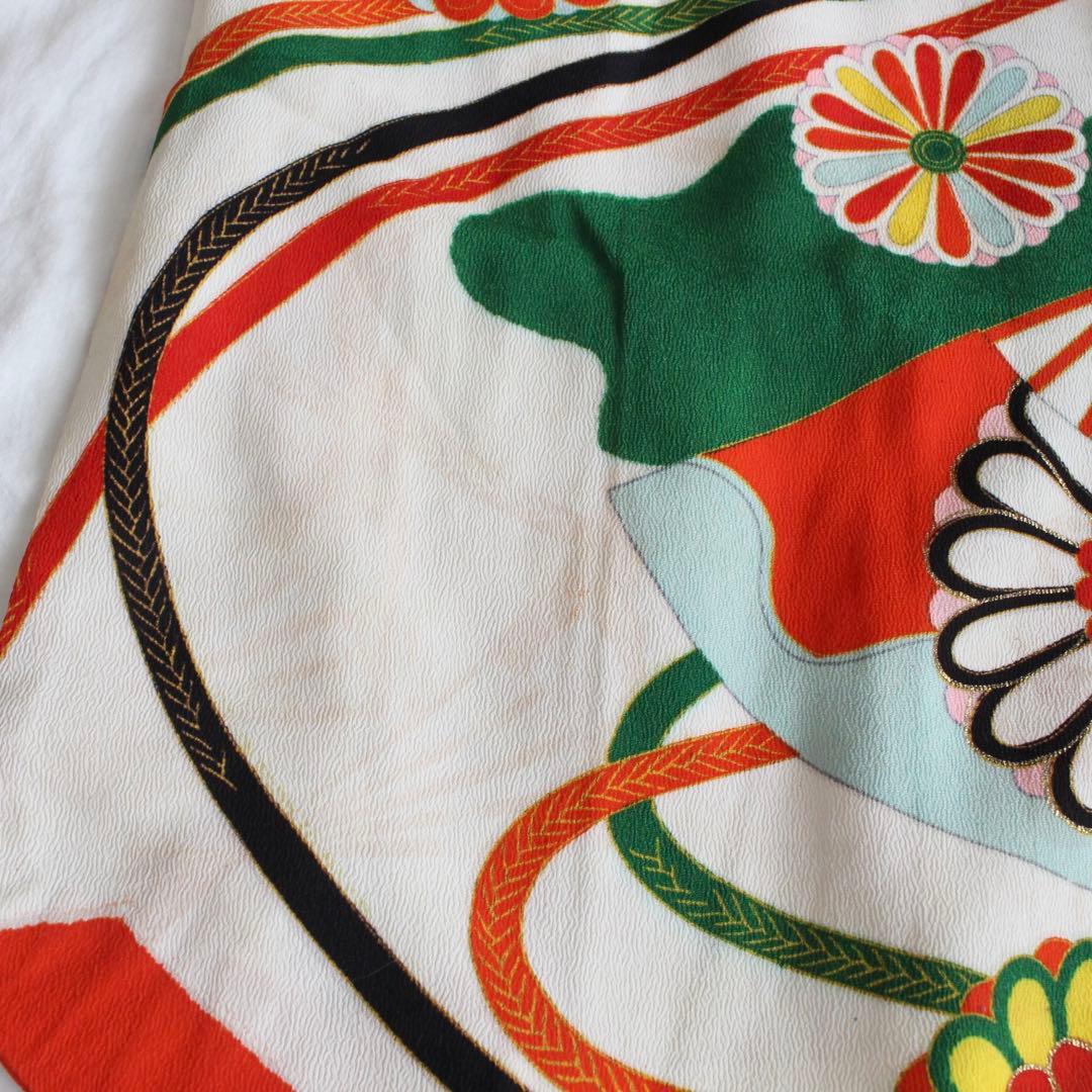 七五三 7歳 女の子 子供 アンティーク 着物 帯 セット