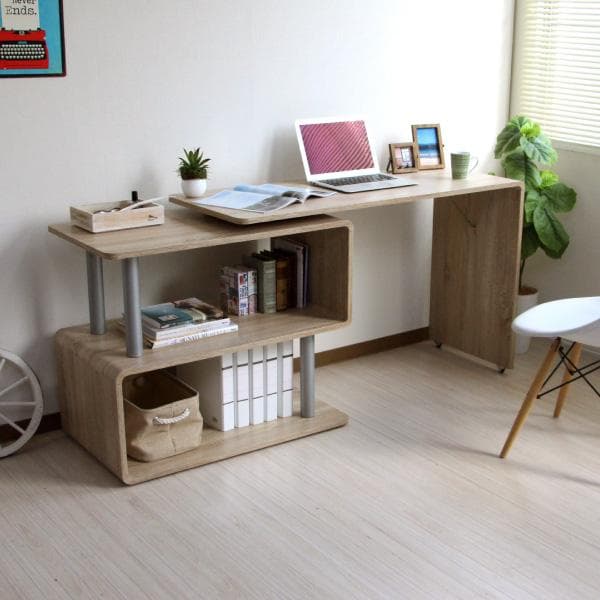 《新品送料無料》パソコンデスク L字型 コーナー 回転 幅120cm 幅85cm