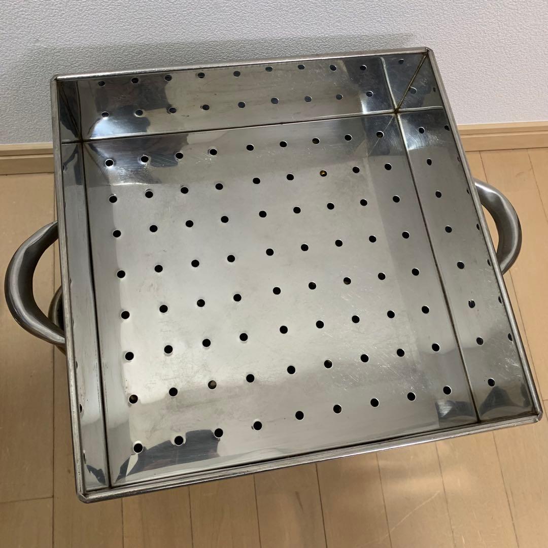 角蒸し器　4段（蒸籠3段）　業務用　ステンレス製　大容量蒸し器　セイロ　店舗
