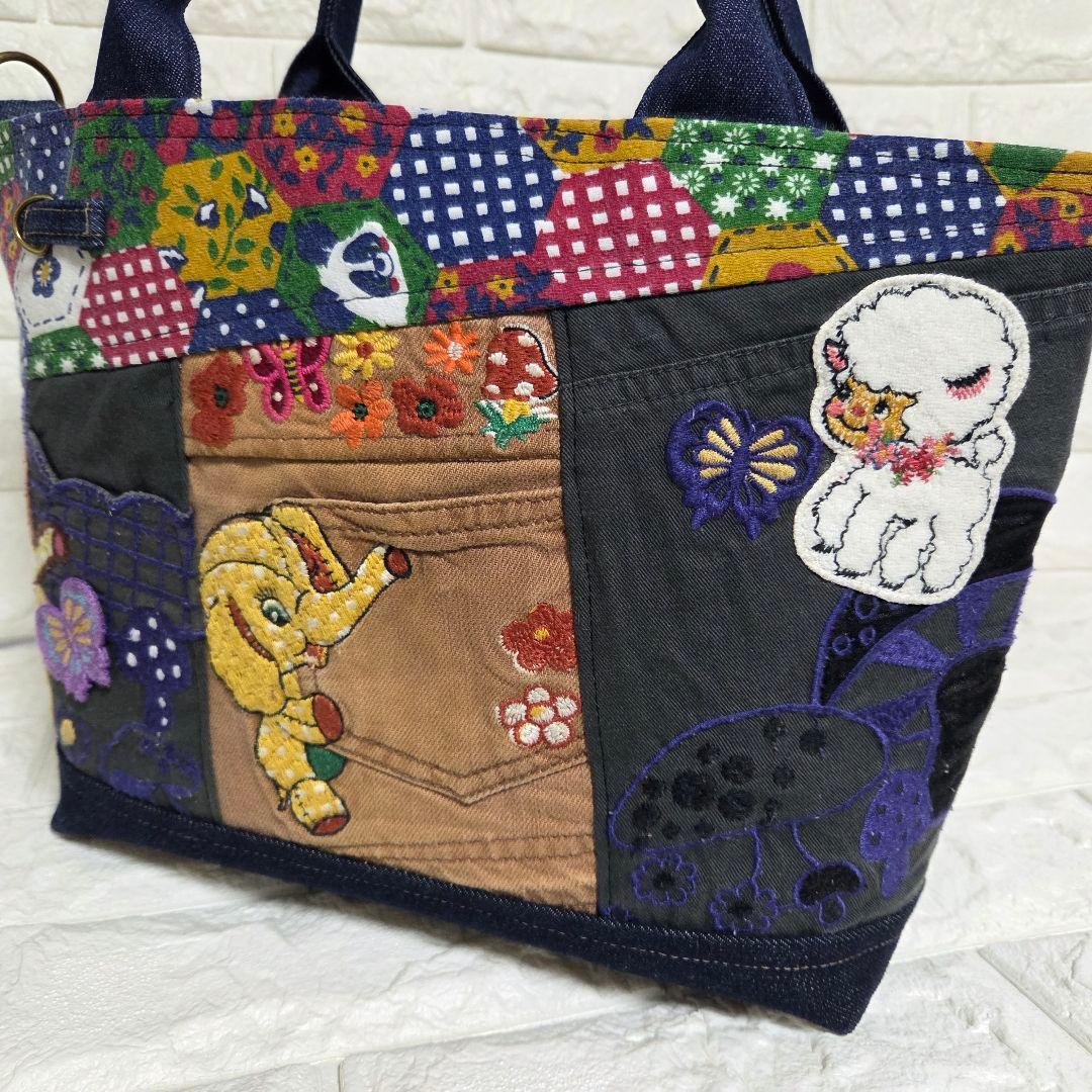 【SA様☘️専用】928 デニム＊リメイク＊刺繍＊バッグ＊トートバッグ