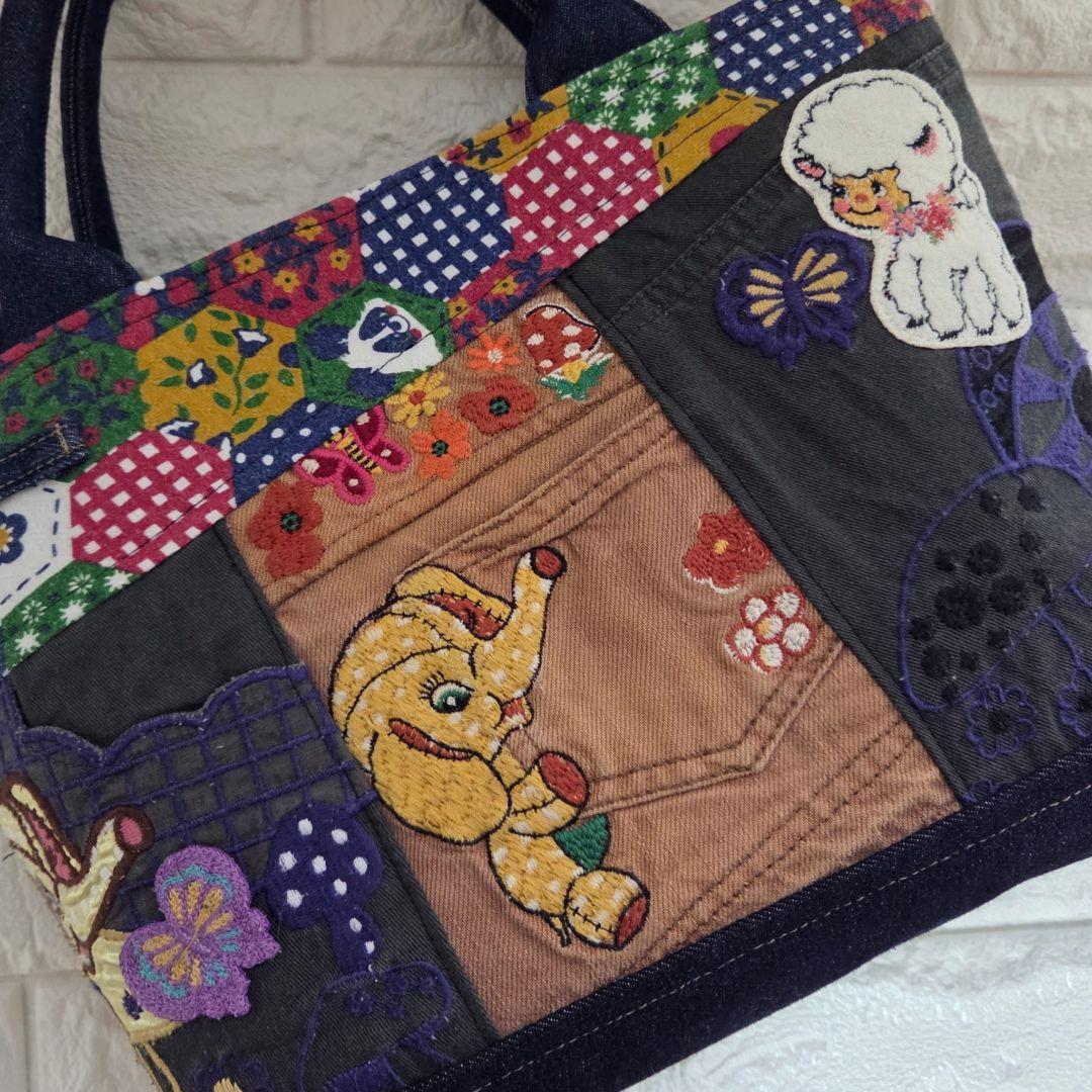 【SA様☘️専用】928 デニム＊リメイク＊刺繍＊バッグ＊トートバッグ