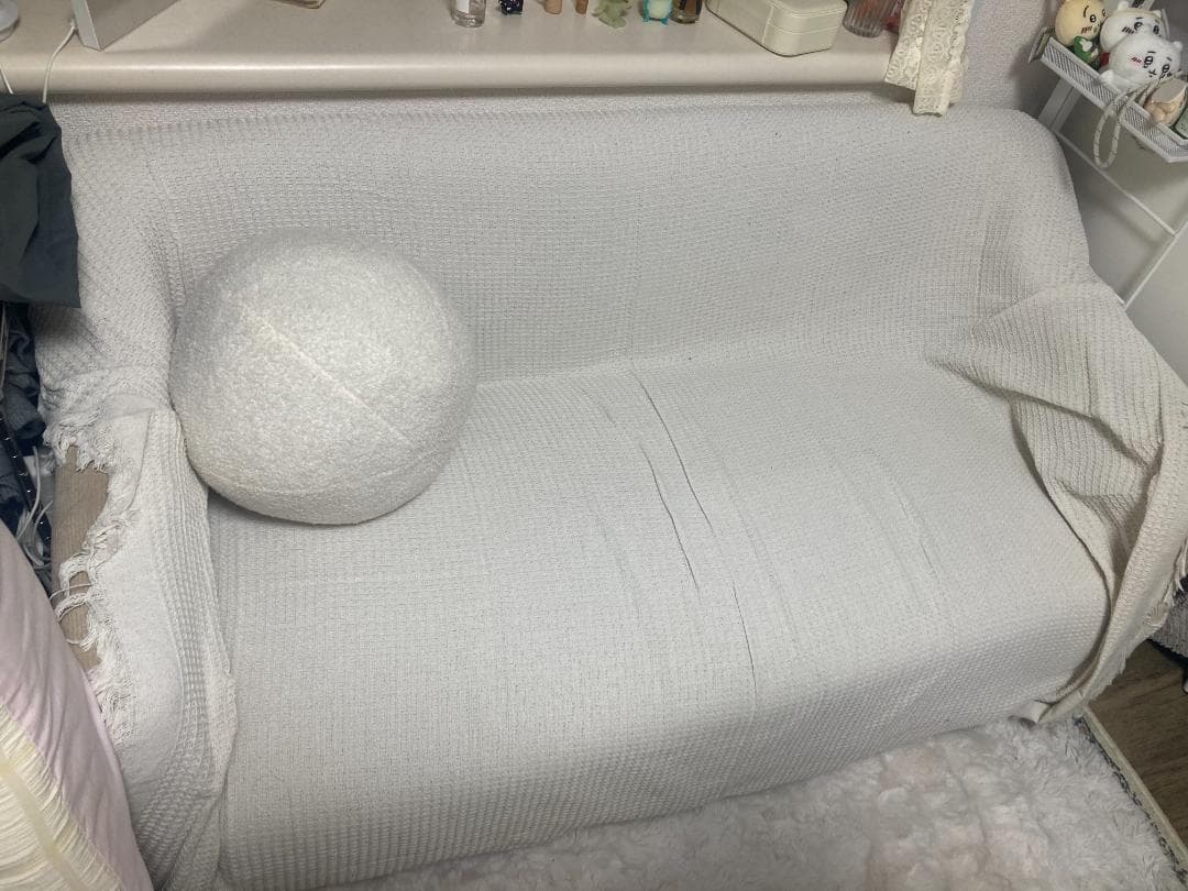 LOWYA ロウヤ 二人掛けソファ ベージュ コーデュロイ