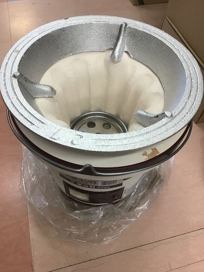 七輪　日本製　プラス　上置き鉄鋳物のセット　880