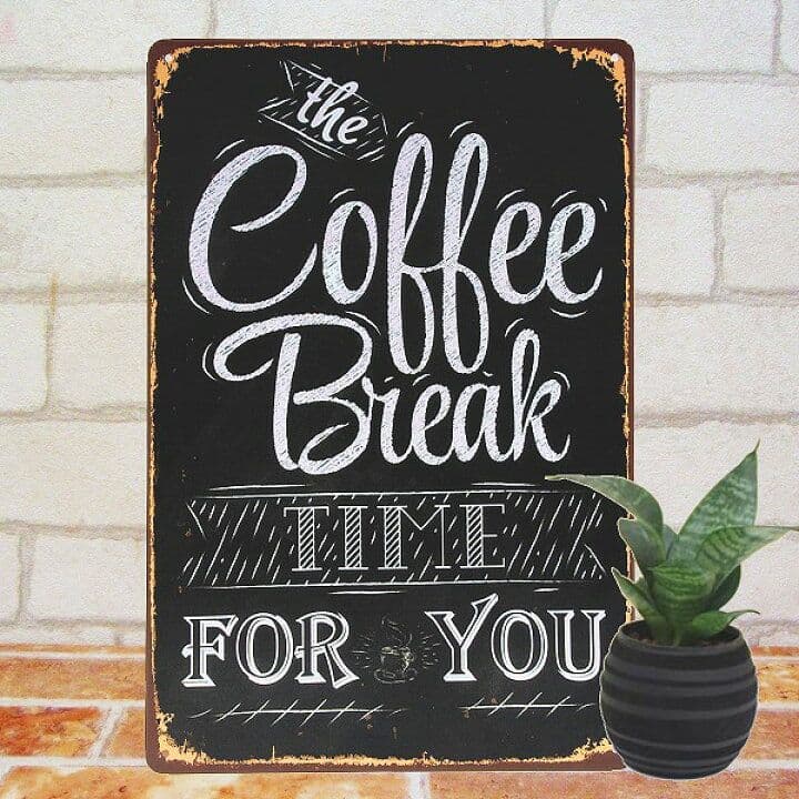 デザイン看板 A4】コーヒーb★ポスター絵アートパネル ブリキ看板アメリカン雑貨