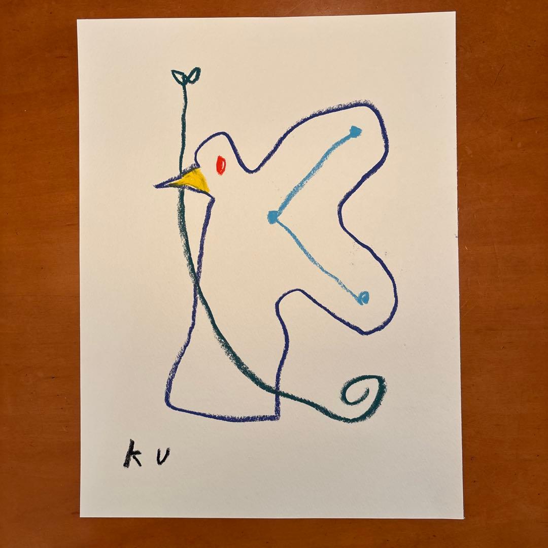 黒田征太郎-クレヨン画(原画)※サイン入り4枚セット - メルカリ