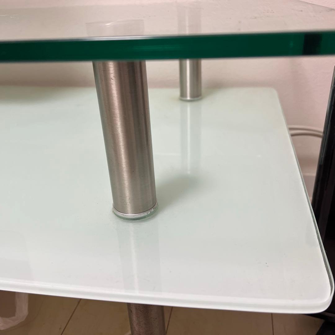 【期間限定販売】ローテーブル　ガラス　ウエーブ