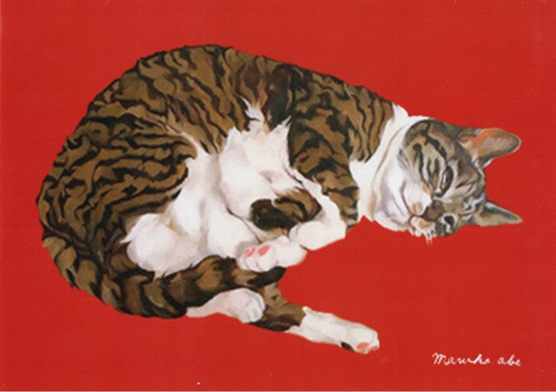 原画「寝床の二匹」《＋猫イラスト３枚無料プレゼント！》