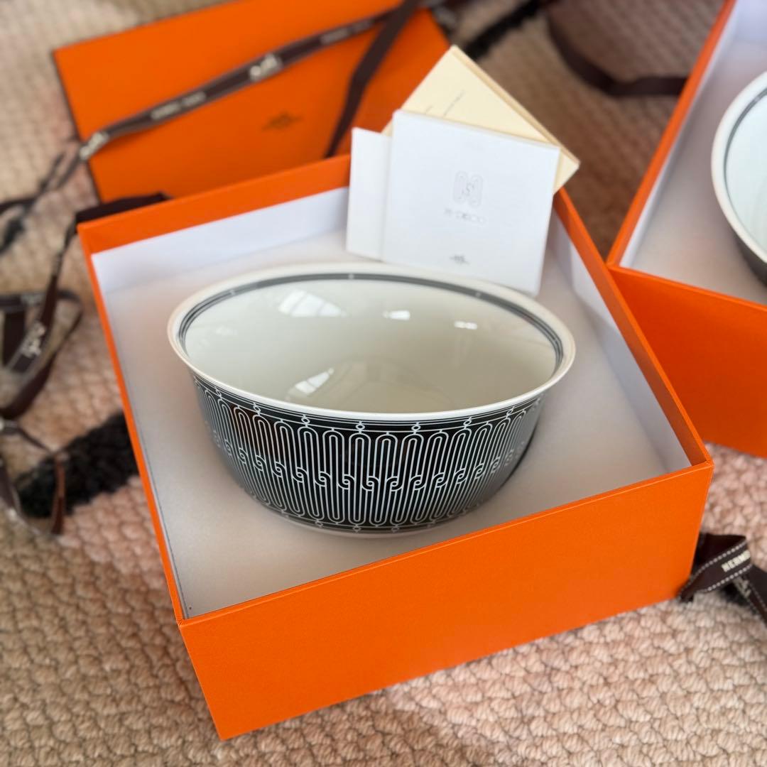 新品未使用★HERMES アッシュデコ Hデゴ　ボウル皿18cm大鉢 2個セット