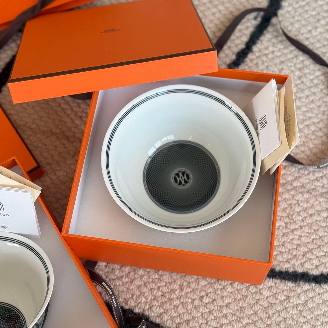 新品未使用★HERMES アッシュデコ Hデゴ　ボウル皿18cm大鉢 2個セット