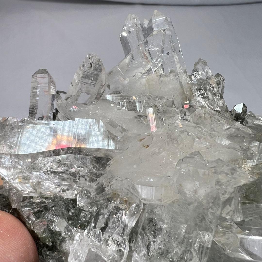 希少　マニハール　カテドラル入りクローライトクラスター　　ヒマラヤ水晶